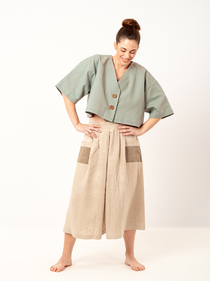 Falda Pantalón Sostenible Quillay | Confección Artesanal Ecológica - Imagen 3